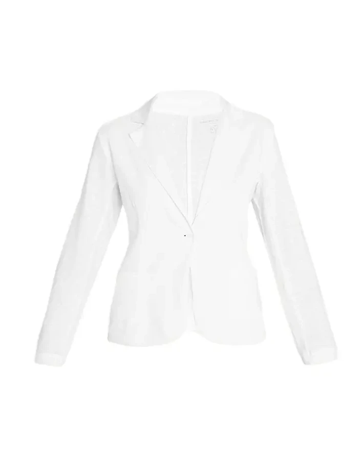 Stretch Linen One-Button Blazer Stretch Linen One-Button Blazer