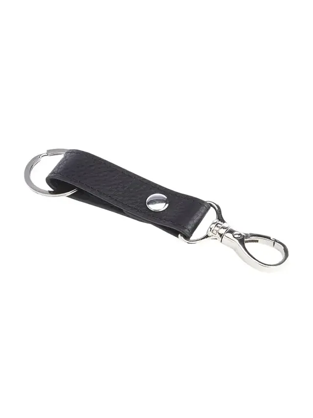 Monogrammed Leather Valet Key Chain, Personalized