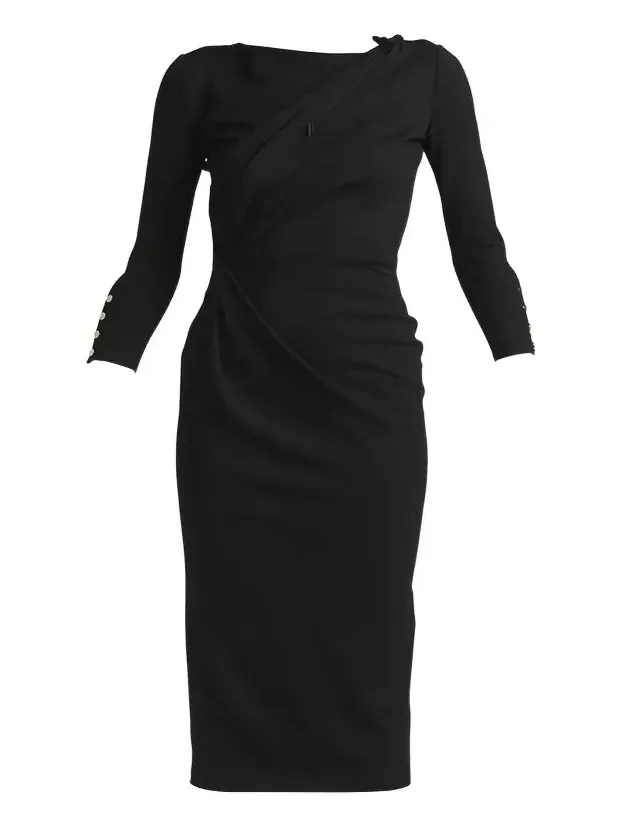 Asymmetric Keyhole Midi Dress Asymmetric Keyhole Midi Dress
