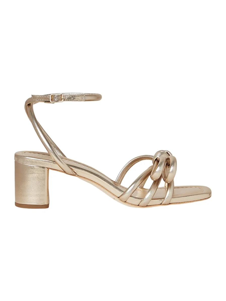 Mikel Metallic Bow Ankle-Strap Sandals Mikel Metallic Bow Ankle-Strap Sandals