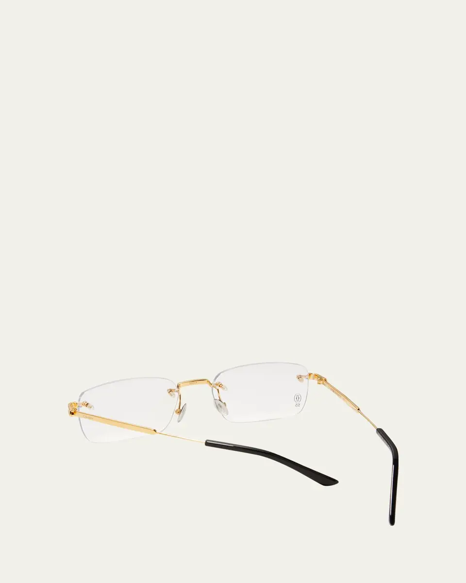 Cartier Men's Rectangle Titanium Optical Glasses | Thumbnail 3 Cartier Men's Rectangle Titanium Optical Glasses | Thumbnail 3