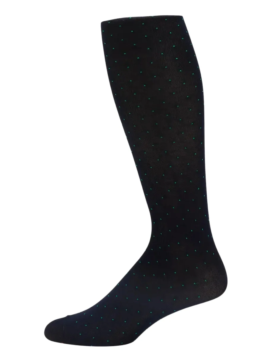 Pantherella Men's Gadsbury Pindot Crew Socks