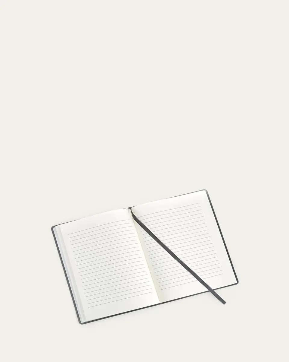 Royce New York Monogrammed Leather Bound Executive Notebook, Personalized | Thumbnail 2