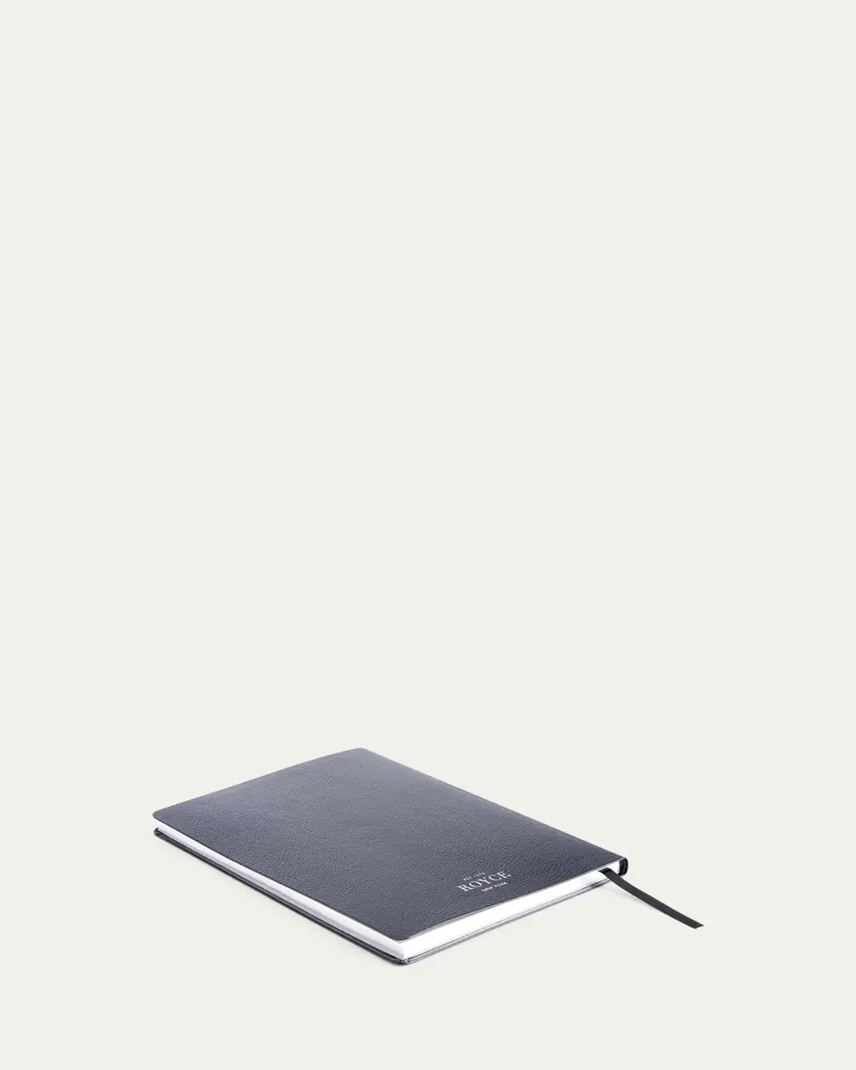 Royce New York Monogrammed Leather Bound Executive Notebook, Personalized | Thumbnail 3