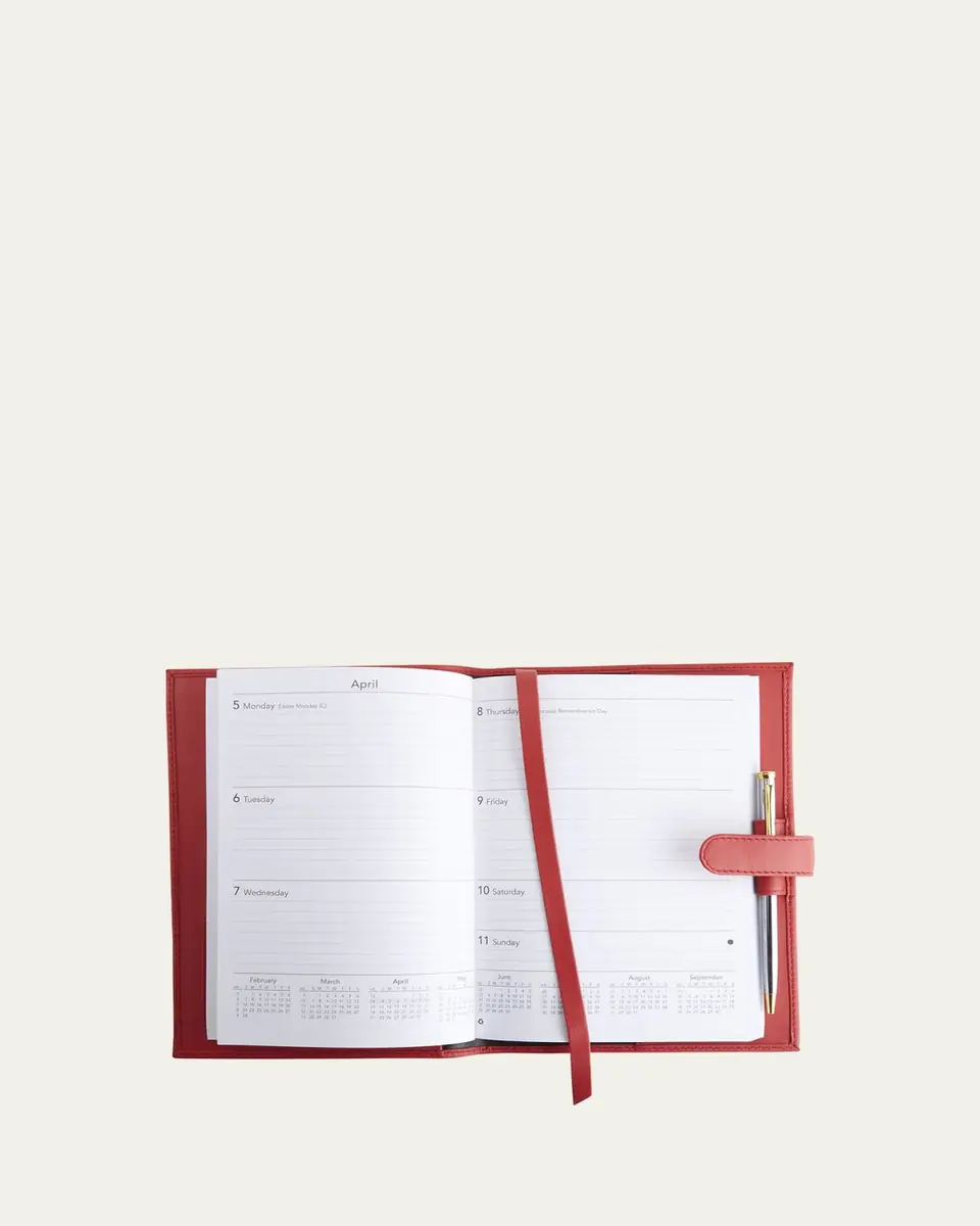 Royce New York Monogrammed Executive Weekly Leather Calendar Planner, Personalized | Thumbnail 3 Royce New York Monogrammed Executive Weekly Leather Calendar Planner, Personalized | Thumbnail 3