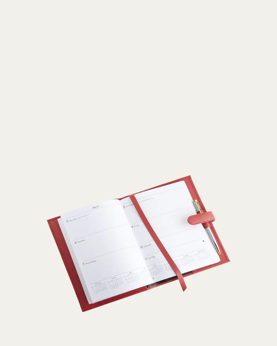 Royce New York Monogrammed Executive Weekly Leather Calendar Planner, Personalized | Thumbnail 4 Royce New York Monogrammed Executive Weekly Leather Calendar Planner, Personalized | Thumbnail 4