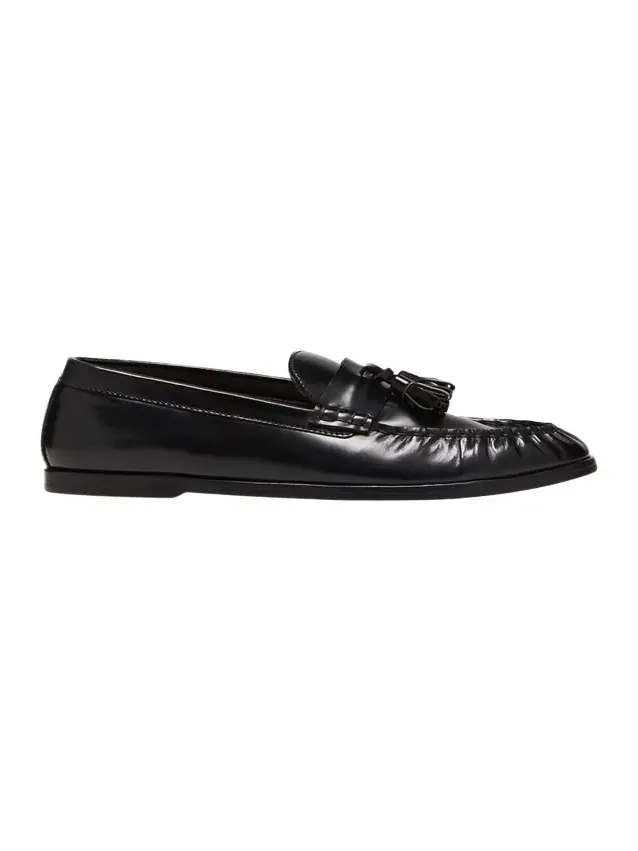 Calfskin Tassel Boyfriend Loafers
