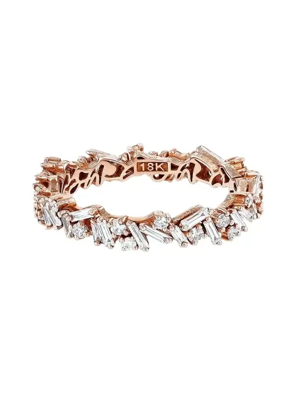 18K Rose Gold Diamond Fireworks Eternity Band Ring 18K Rose Gold Diamond Fireworks Eternity Band Ring