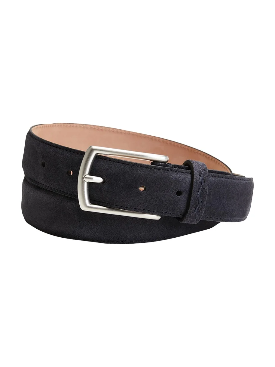 Zegna Men's Triple Stitch Leather Belt