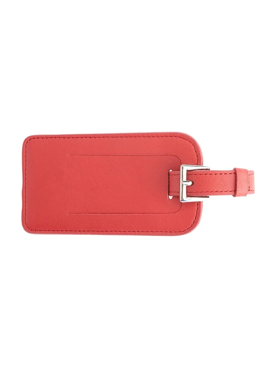 Monogrammed Leather Luggage Tag, Personalized