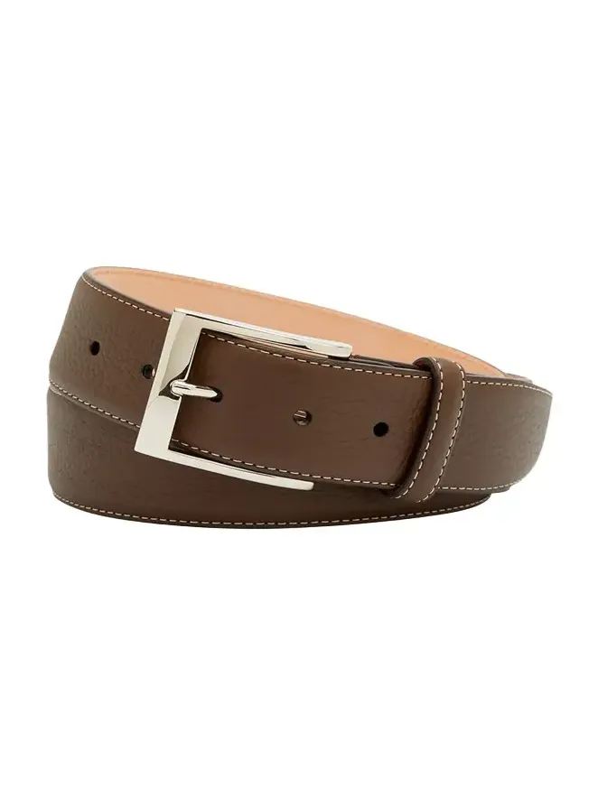 Men's Lagun Grained Leather Belt, 40mm