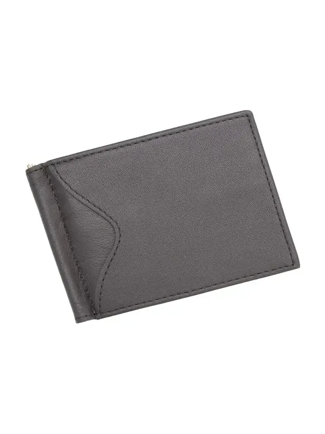 Personalized RFID-Blocking Leather Money Clip