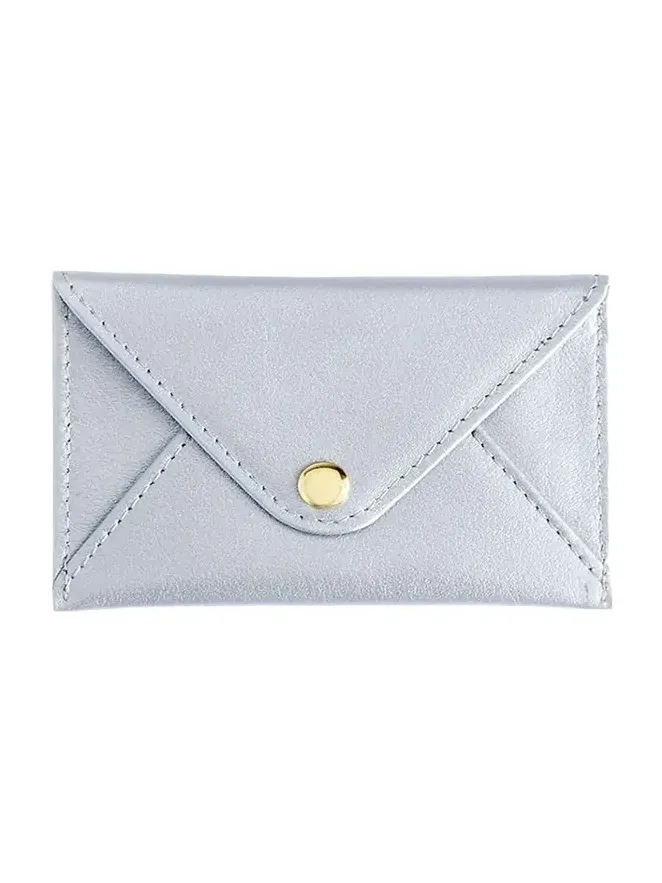 Monogrammed Leather Envelope Style Card Holder, Personalized