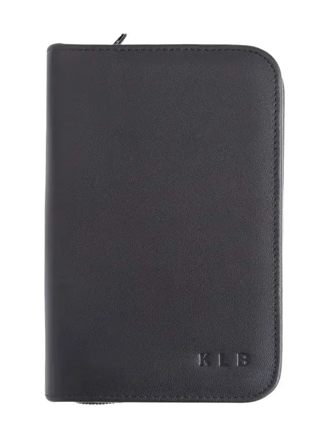 Monogrammed Leather Travel Grooming Toiletry Kit, Personalized