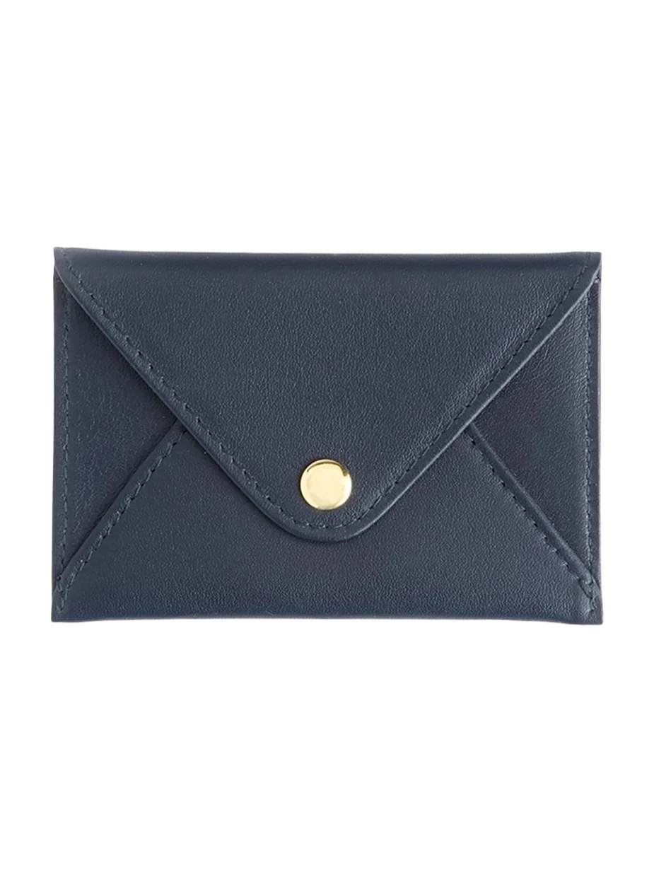 Monogrammed Leather Envelope Style Card Holder, Personalized Monogrammed Leather Envelope Style Card Holder, Personalized