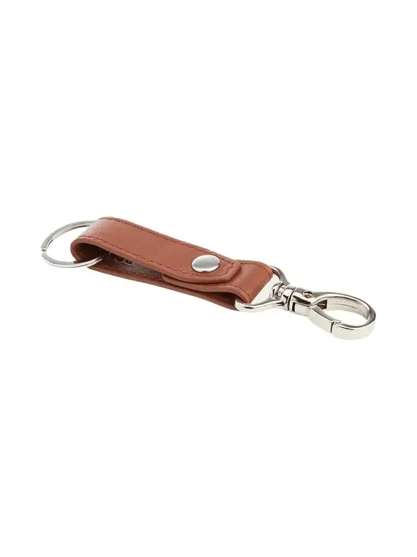 Monogrammed Leather Valet Key Chain, Personalized