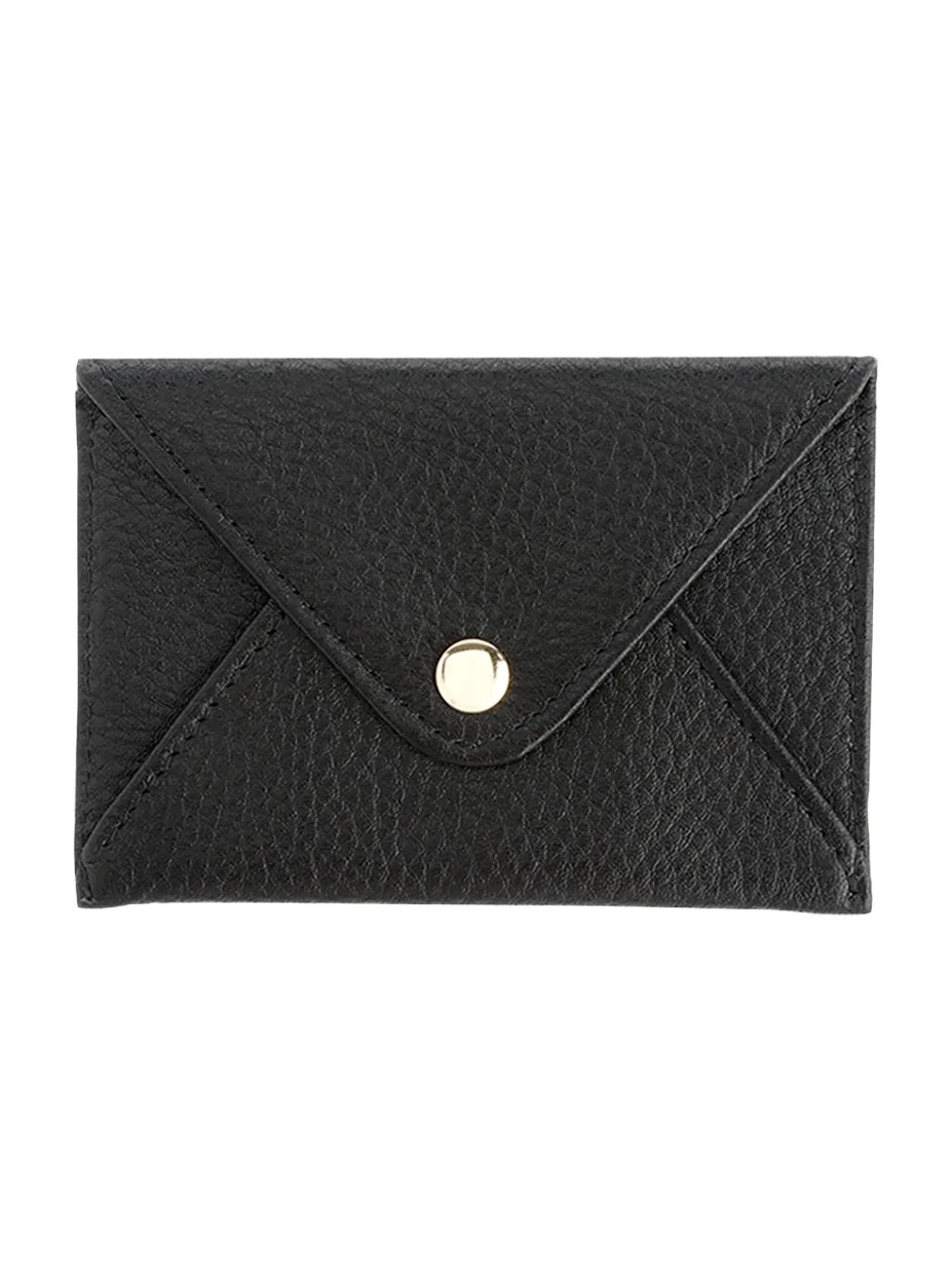 Monogrammed Leather Envelope Style Card Holder, Personalized