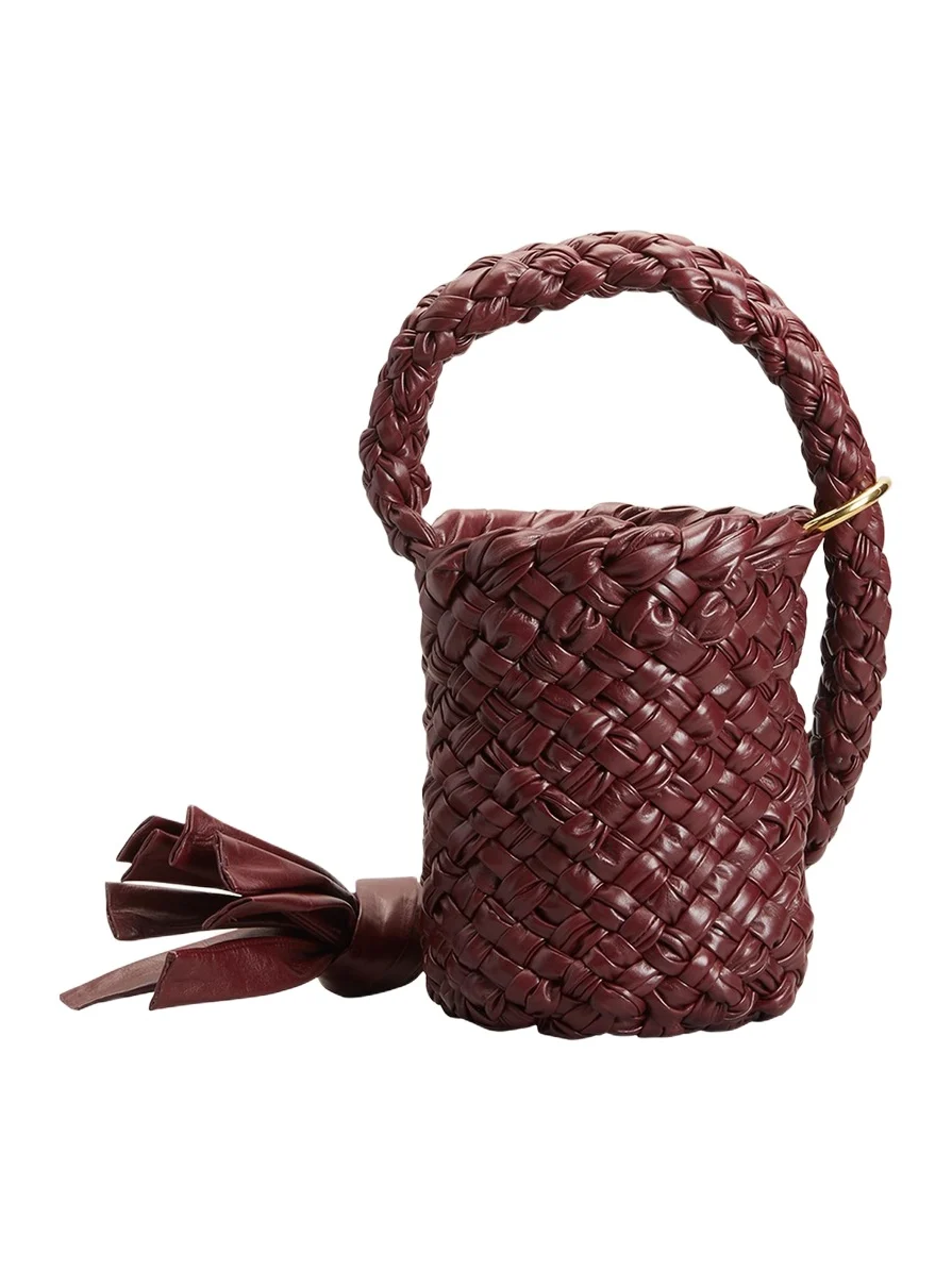 Kalimero Intrecciato Pleated Bucket Bag