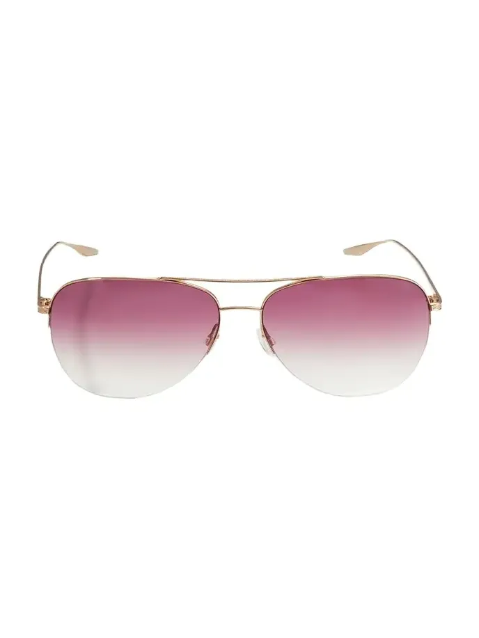 BARTON PERREIRA Chevalier Semi-Rimless Metal Aviator Sunglasses