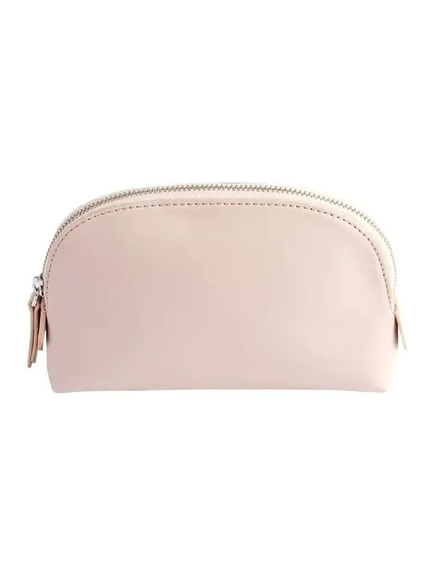 Monogrammed Compact Leather Cosmetic Bag, Personalized Monogrammed Compact Leather Cosmetic Bag, Personalized