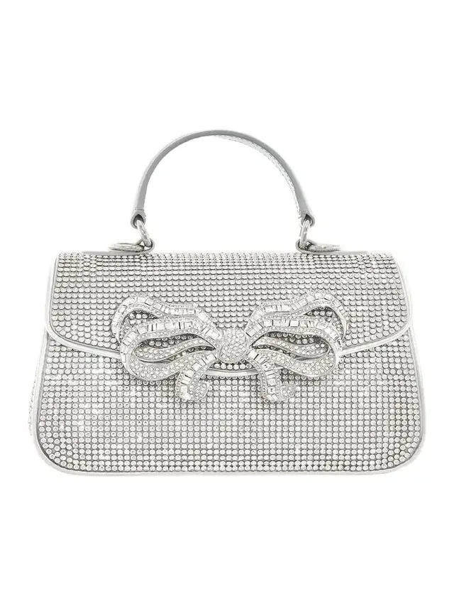 Bow Crystal Top-Handle Bag