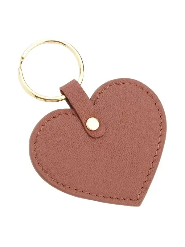 Monogrammed Leather Heart-Shaped Key Chain, Personalized Monogrammed Leather Heart-Shaped Key Chain, Personalized