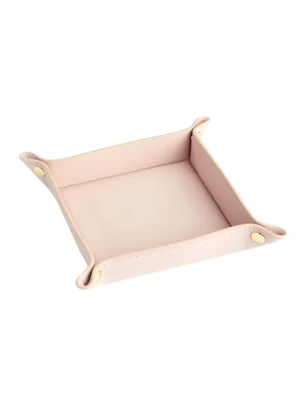 Royce New York Monogrammed Leather Catchall Valet Tray, Personalized