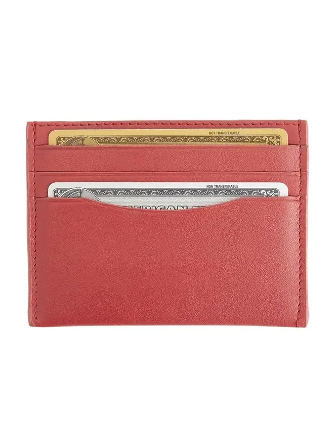 Personalized Leather RFID Blocking Minimalist Card Case
