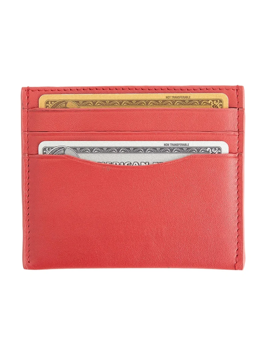 Royce New York Personalized Leather RFID Blocking Minimalist Card Case