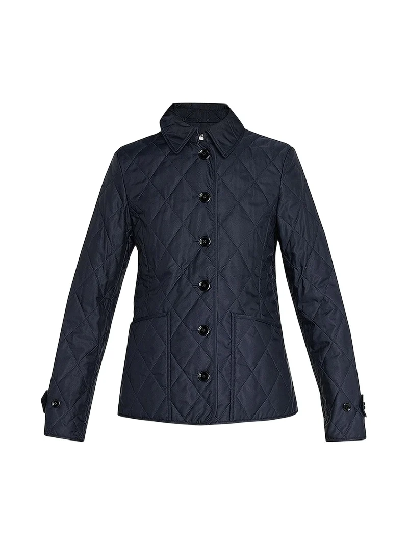 Collared Diamond Quilted Jacket Collared Diamond Quilted Jacket