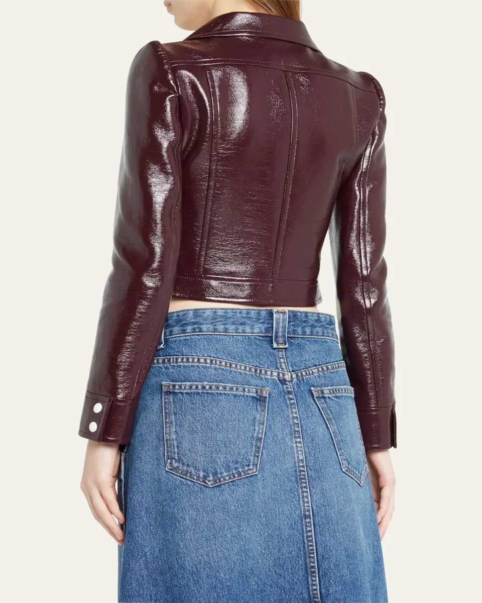 Courrèges Textured Vinyl Crop Jacket | Thumbnail 7 Courrèges Textured Vinyl Crop Jacket | Thumbnail 7