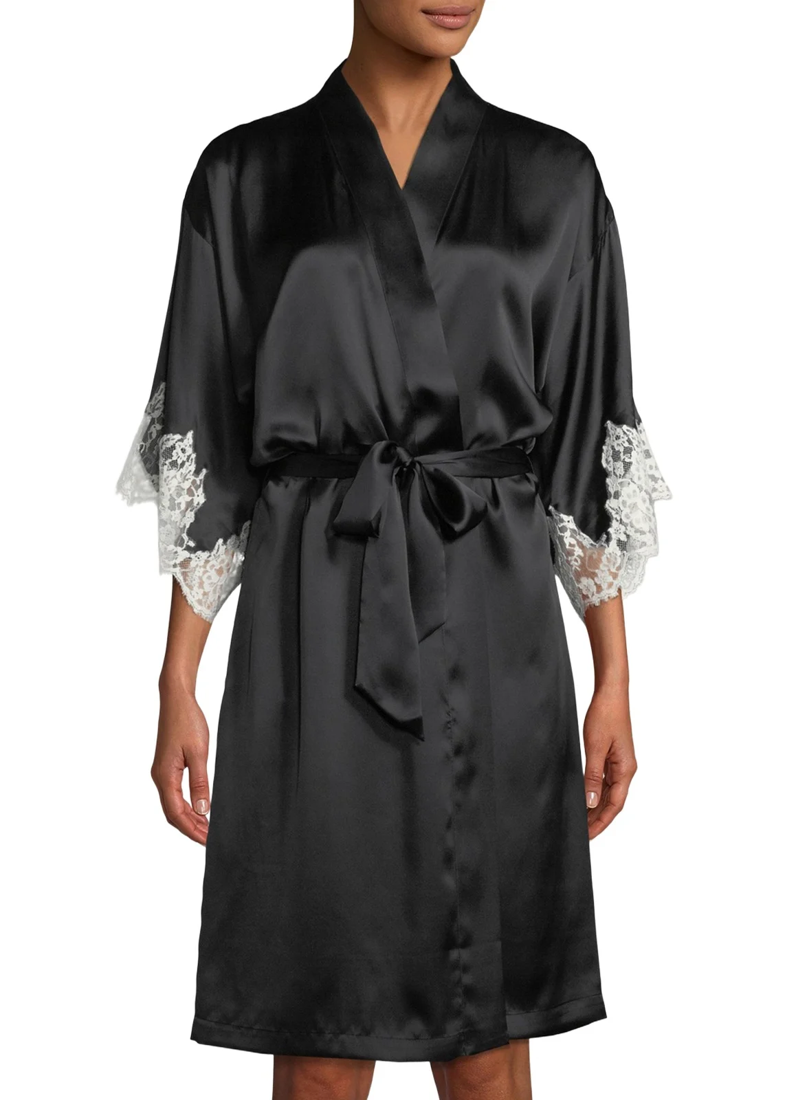 Splendeur Lace-Trim Silk-Blend Robe Splendeur Lace-Trim Silk-Blend Robe