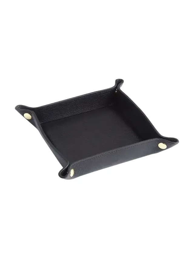 Monogrammed Leather Catchall Valet Tray, Personalized Monogrammed Leather Catchall Valet Tray, Personalized