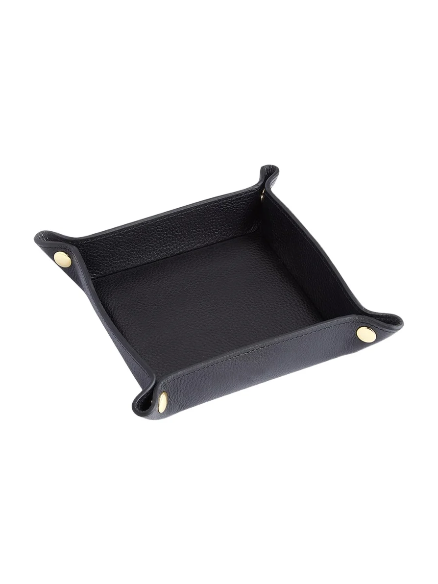 Monogrammed Leather Catchall Valet Tray, Personalized