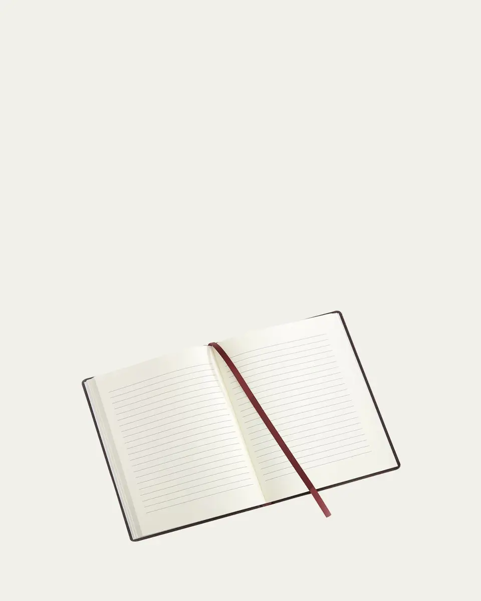 Royce New York Monogrammed Leather Bound Executive Notebook, Personalized | Thumbnail 2