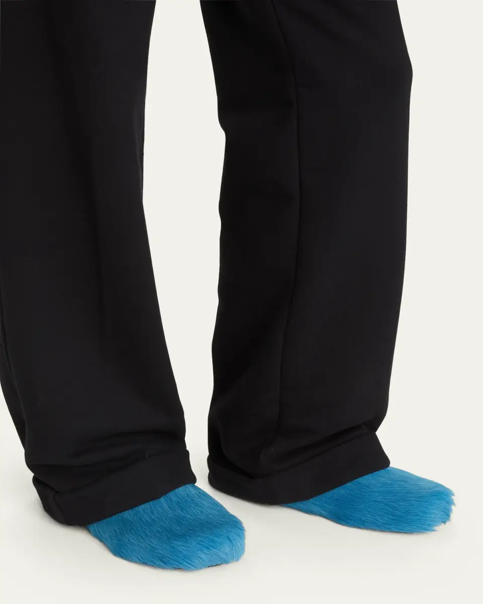 Marni Men's Fussbett Calf Hair Sabot Mules | Thumbnail 2