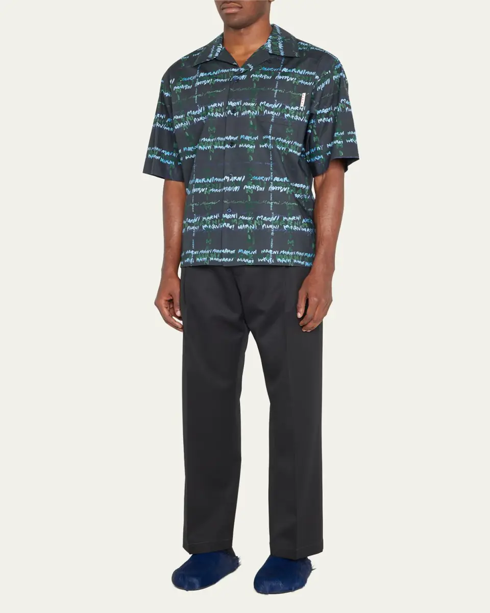 Marni Men's Fussbett Calf Hair Sabot Mules | Thumbnail 7