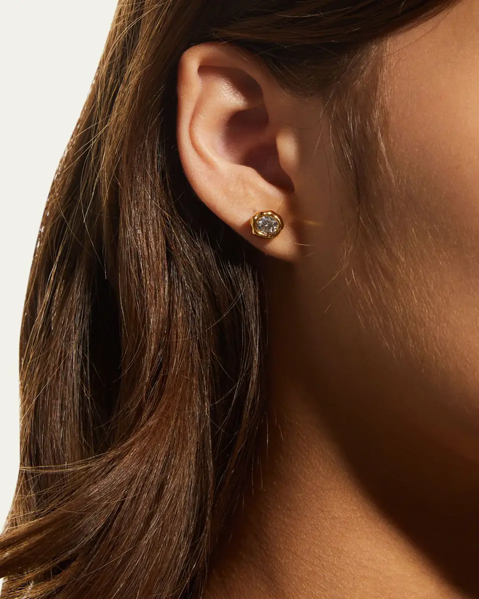 ALEXIS BITTAR Asterales Molten Bezel Stud Earrings | Thumbnail 2
