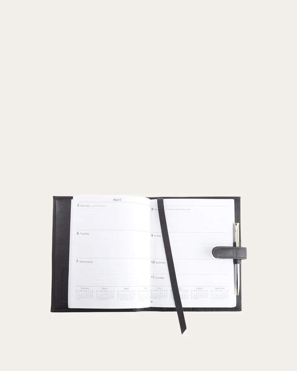 Royce New York Monogrammed Executive Weekly Leather Calendar Planner, Personalized | Thumbnail 4 Royce New York Monogrammed Executive Weekly Leather Calendar Planner, Personalized | Thumbnail 4