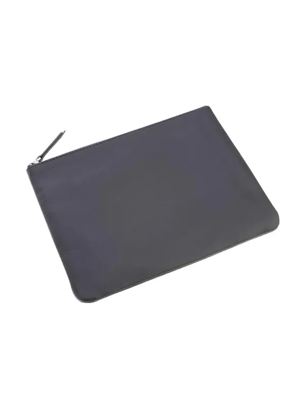 Monogrammed Leather Zuppered Travel Organizer Pouch, Personalized