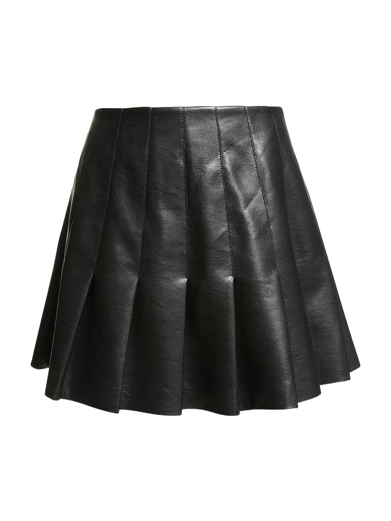 Carter Vegan Leather Pleated Mini Skirt Carter Vegan Leather Pleated Mini Skirt