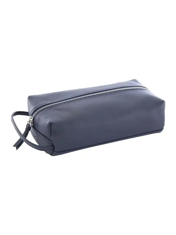 Monogrammed Compact Leather Toiletry Bag, Personalized Monogrammed Compact Leather Toiletry Bag, Personalized