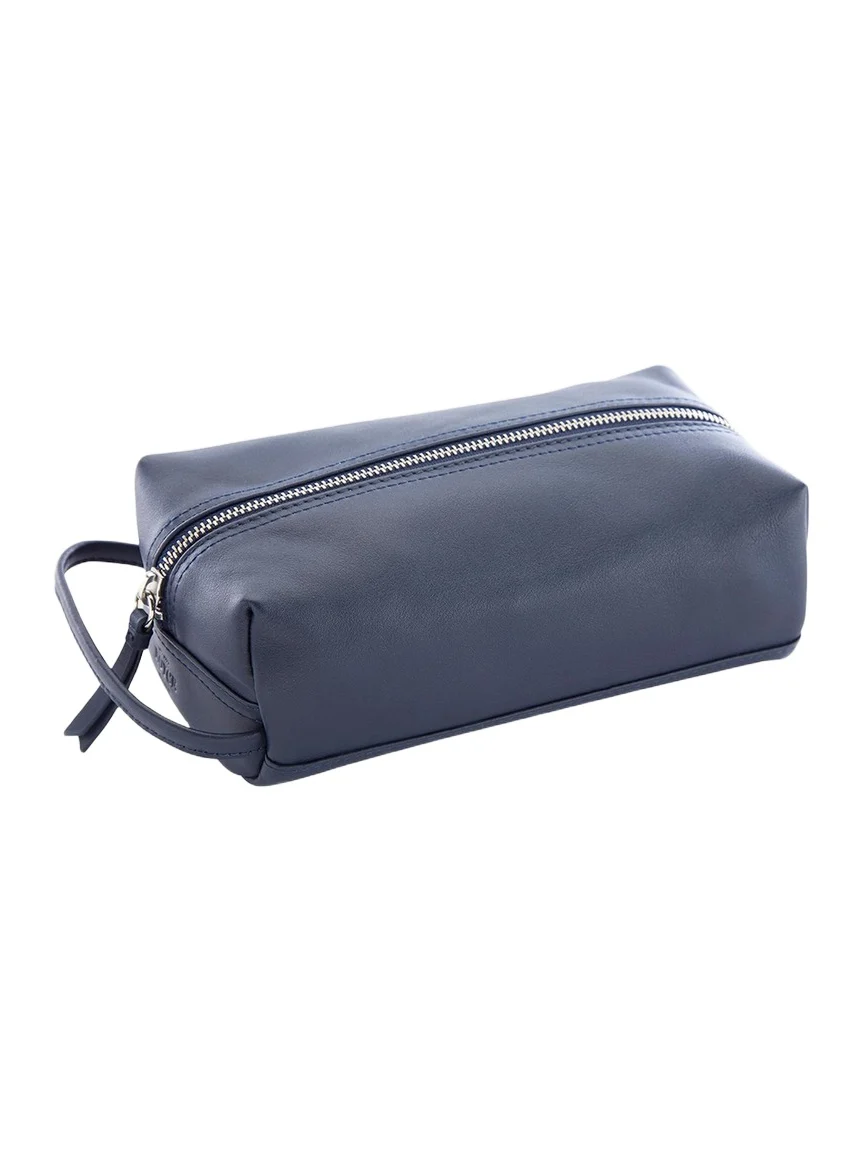 Royce New York Monogrammed Compact Leather Toiletry Bag, Personalized