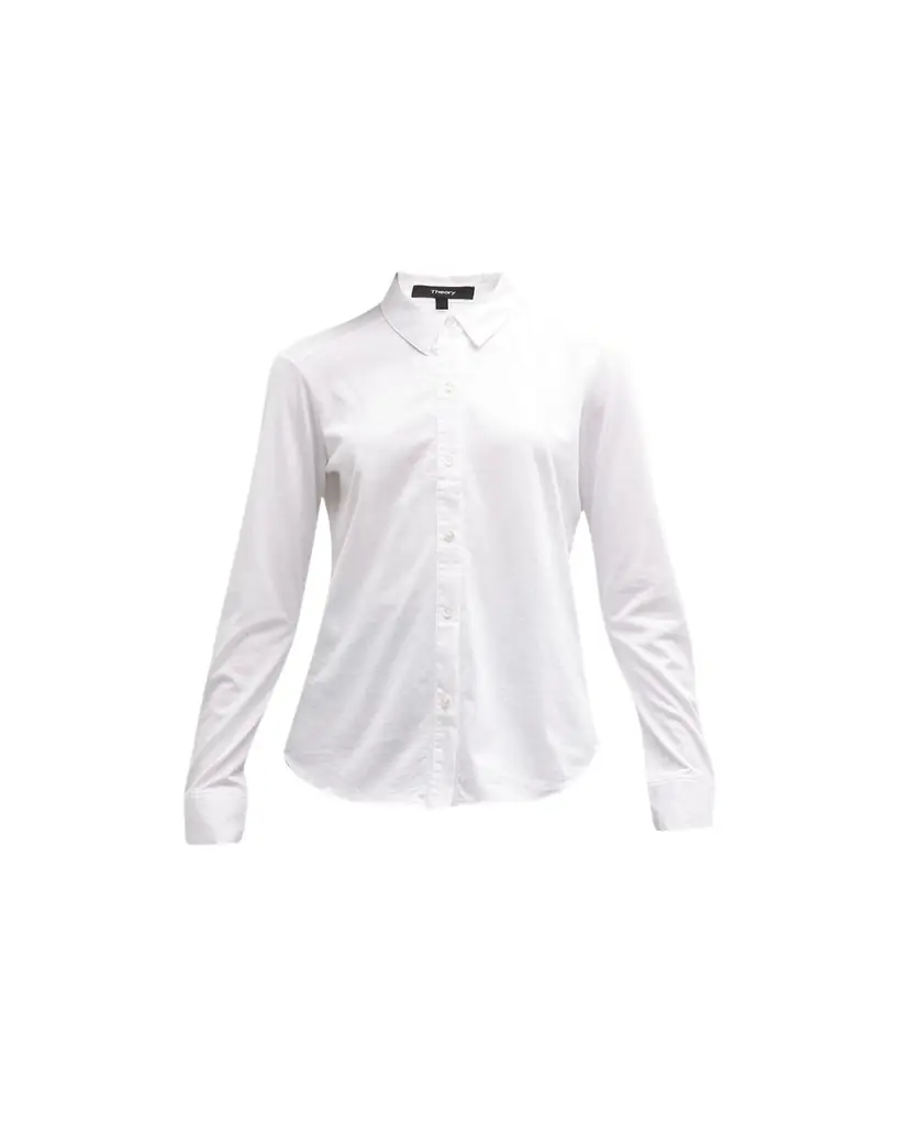 Theory Riduro Organic Cotton Button-Up Shirt