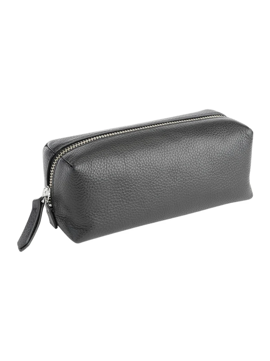 Monogrammed Leather Zippered Utility Bag, Personalized
