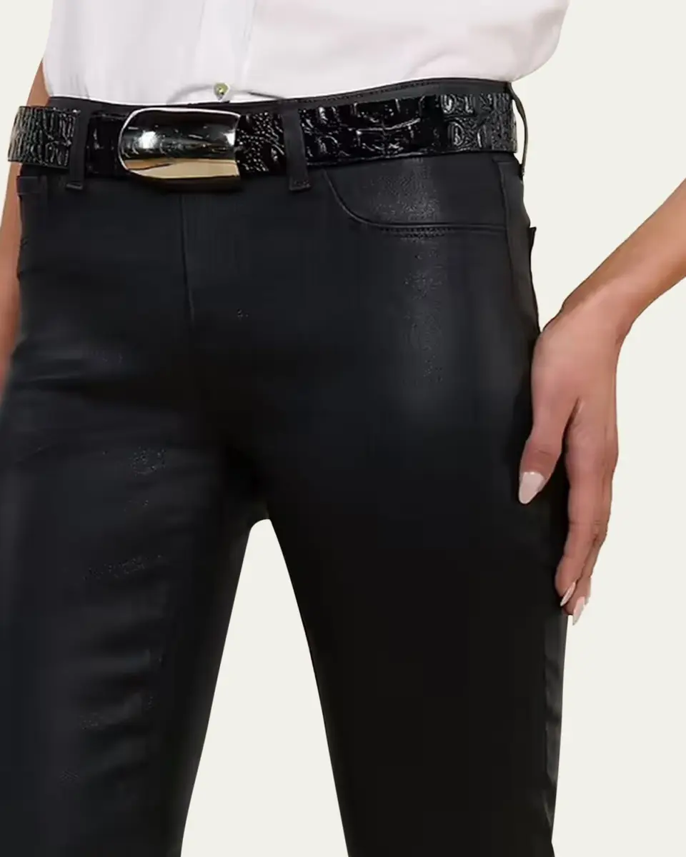 L'Agence Selma High-Rise Coated Sleek Baby Boot Jeans | Thumbnail 5