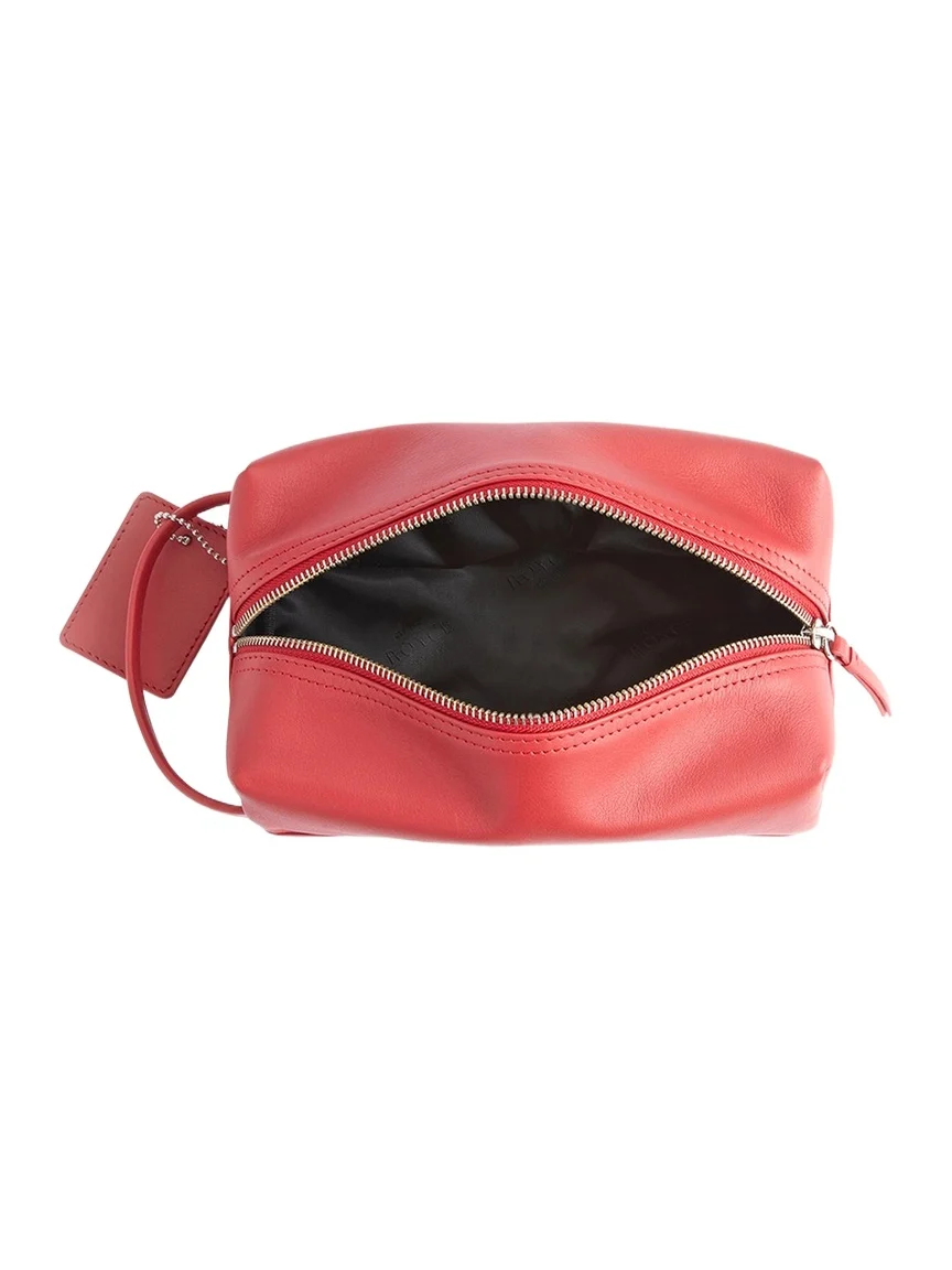 Monogrammed Compact Leather Toiletry Bag, Personalized Monogrammed Compact Leather Toiletry Bag, Personalized