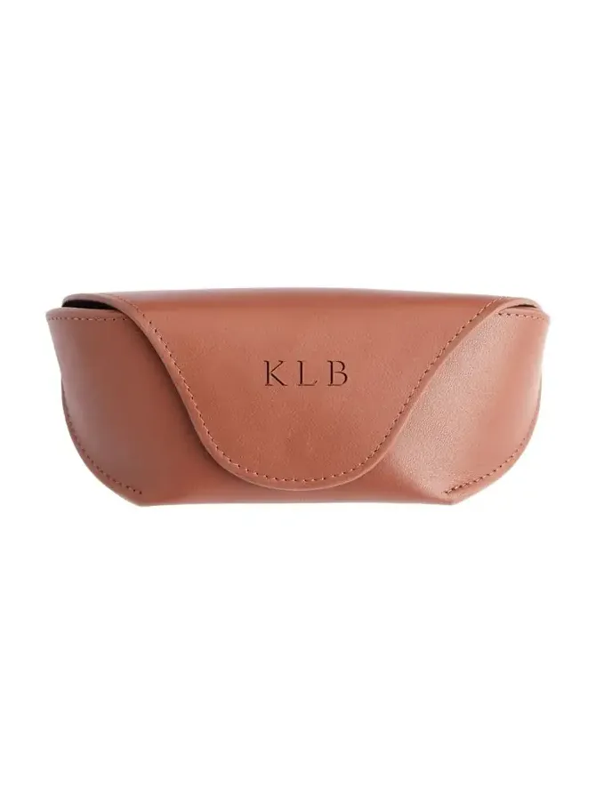 Monogrammed Leather Sunglasses Carrying Case, Personalized Monogrammed Leather Sunglasses Carrying Case, Personalized