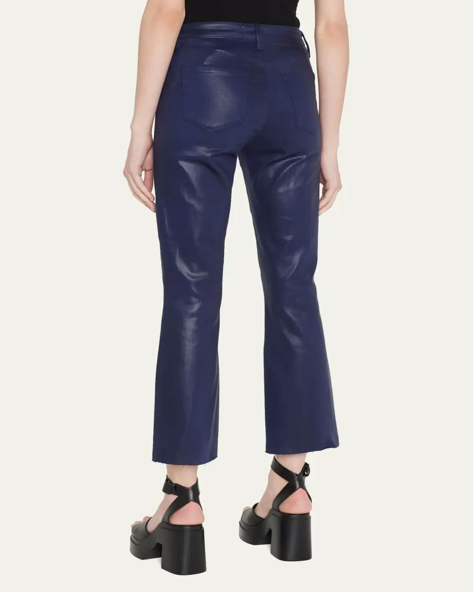 L'Agence Kendra High-Rise Coated Crop Flare Jeans | Thumbnail 3