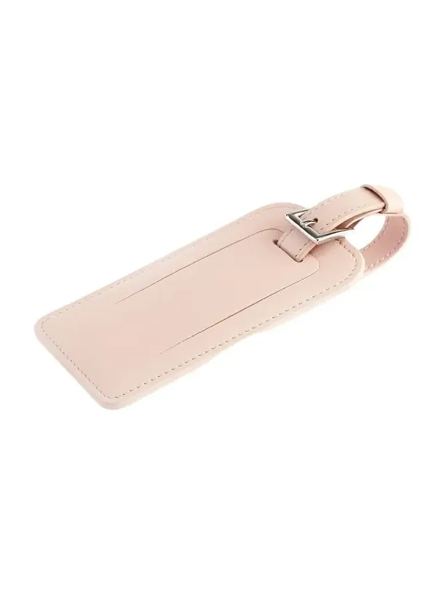 Monogrammed Leather Luggage Tag, Personalized